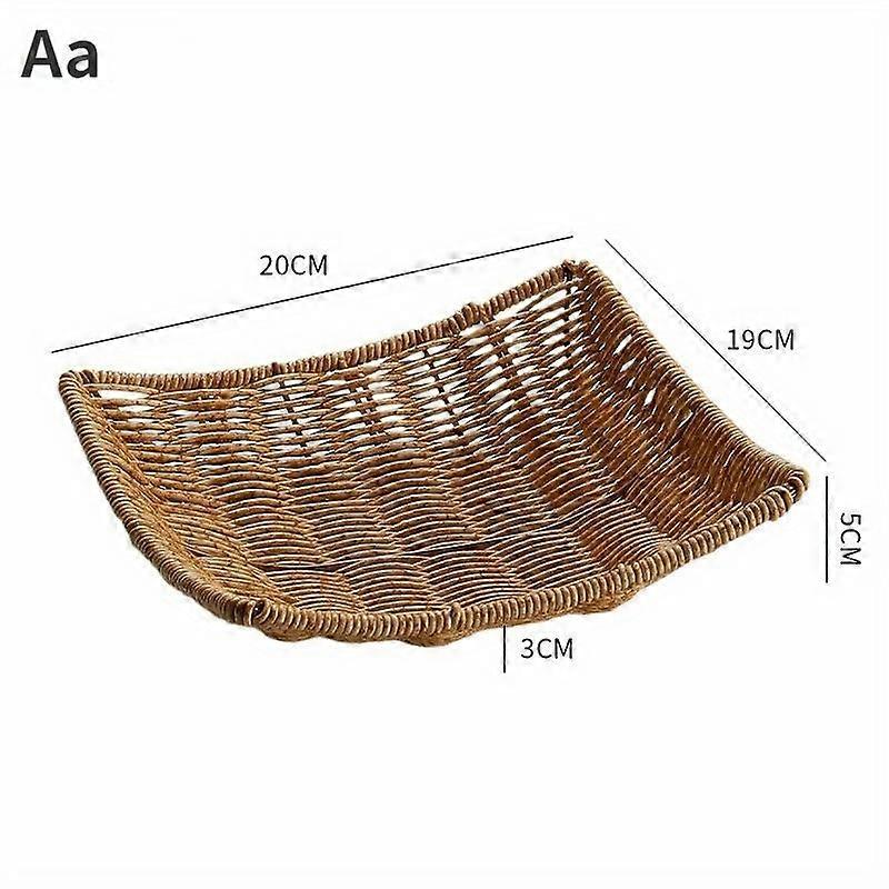 手織り籐収納バスケット、籐トレイピクニックバスケットパンフードプレート、フルーツケーキ雑貨トレイ、レストラン用キッチンデコレーション、フードトラック