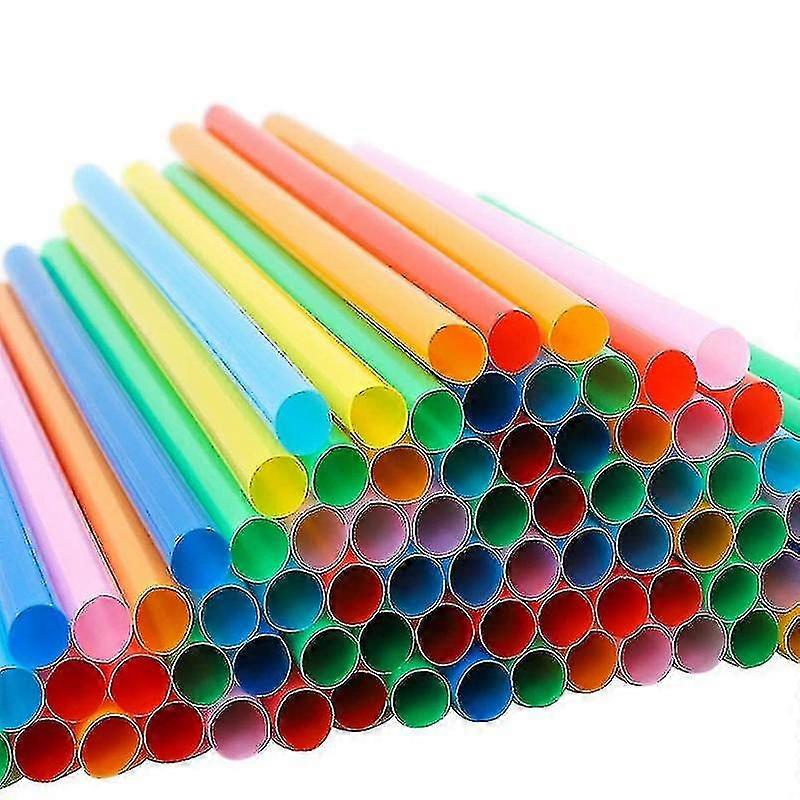 300pcs 10.3inジャンボストロー - スムージーストロー、エクストラワイドエクストラロングカラー