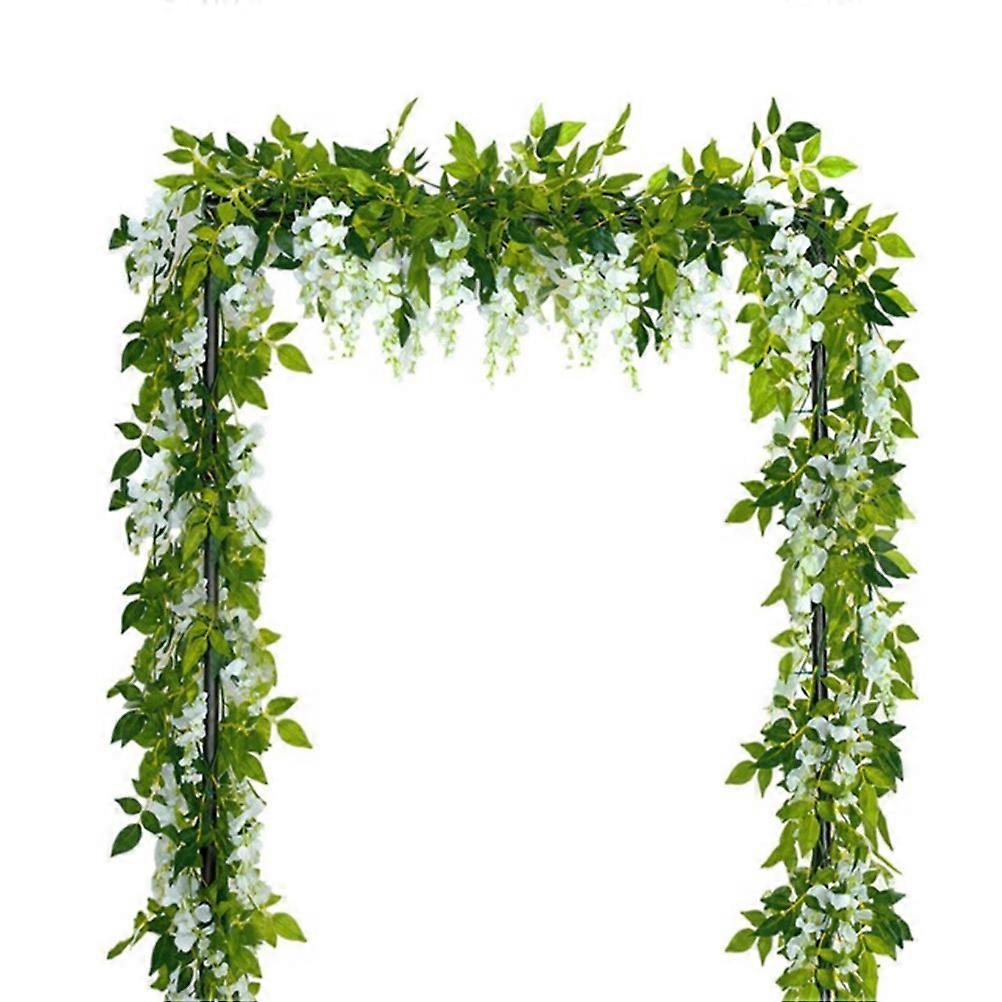 造花ウィステリアガーランドつるシミュレーションリース籐ハンギングガーランドホームガーデンセレモニーウェディングアーチ花柄装飾
