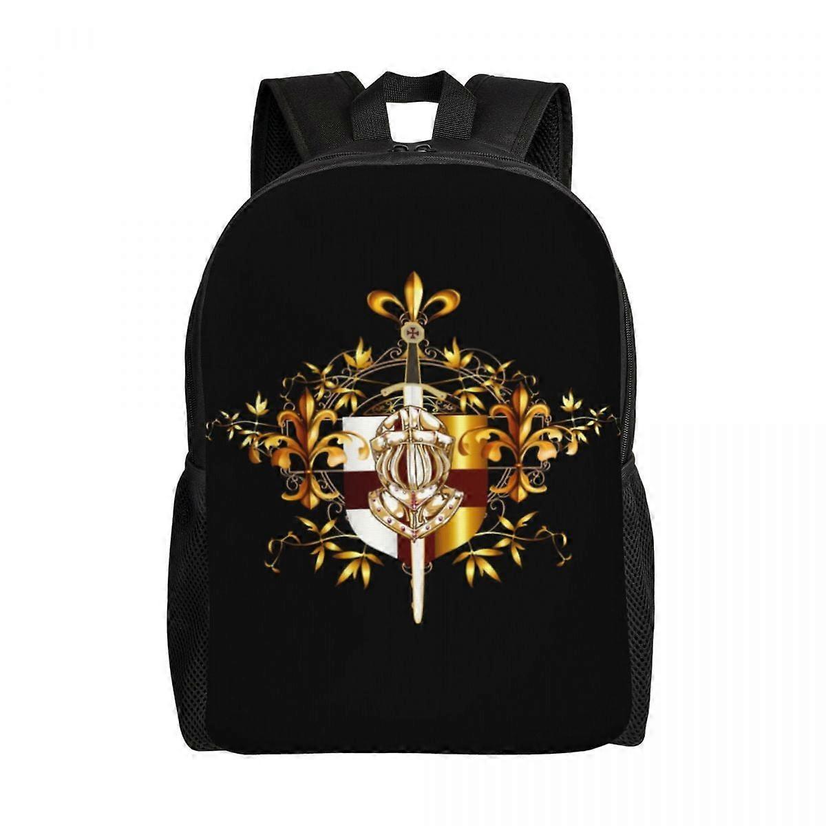 Knight Templar Cross Personlighet Design Stor kapacitet Hållbar 16" Lätt Enkel Ryggsäck Pojkar Flickor Axel -LDYH1128