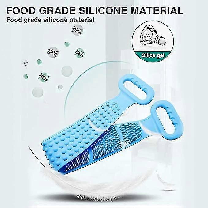 Silicone Back Scrubber Bath Shower Back Scrub Brush For Body Exfoliating