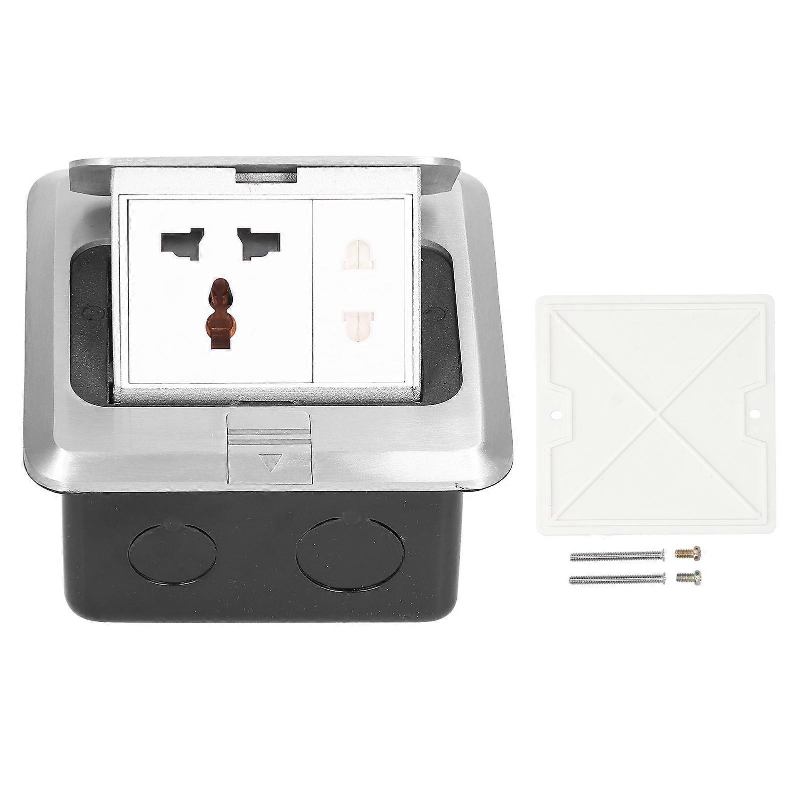 Floor Socket Pop Up Electrical Outlet Box Assembly Waterproof 250V 13A for Kitchen Office