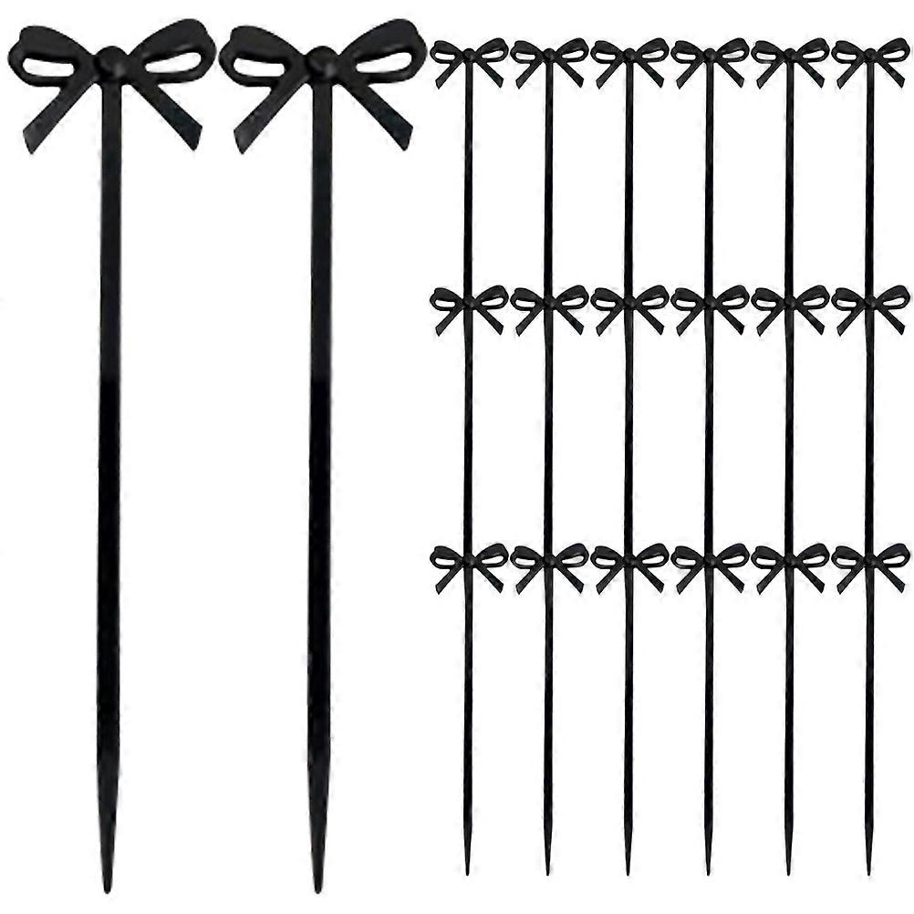 30pcs Fruit Picks Decorative Food Picks Bow Design Cocktail Picks Disposable Picks