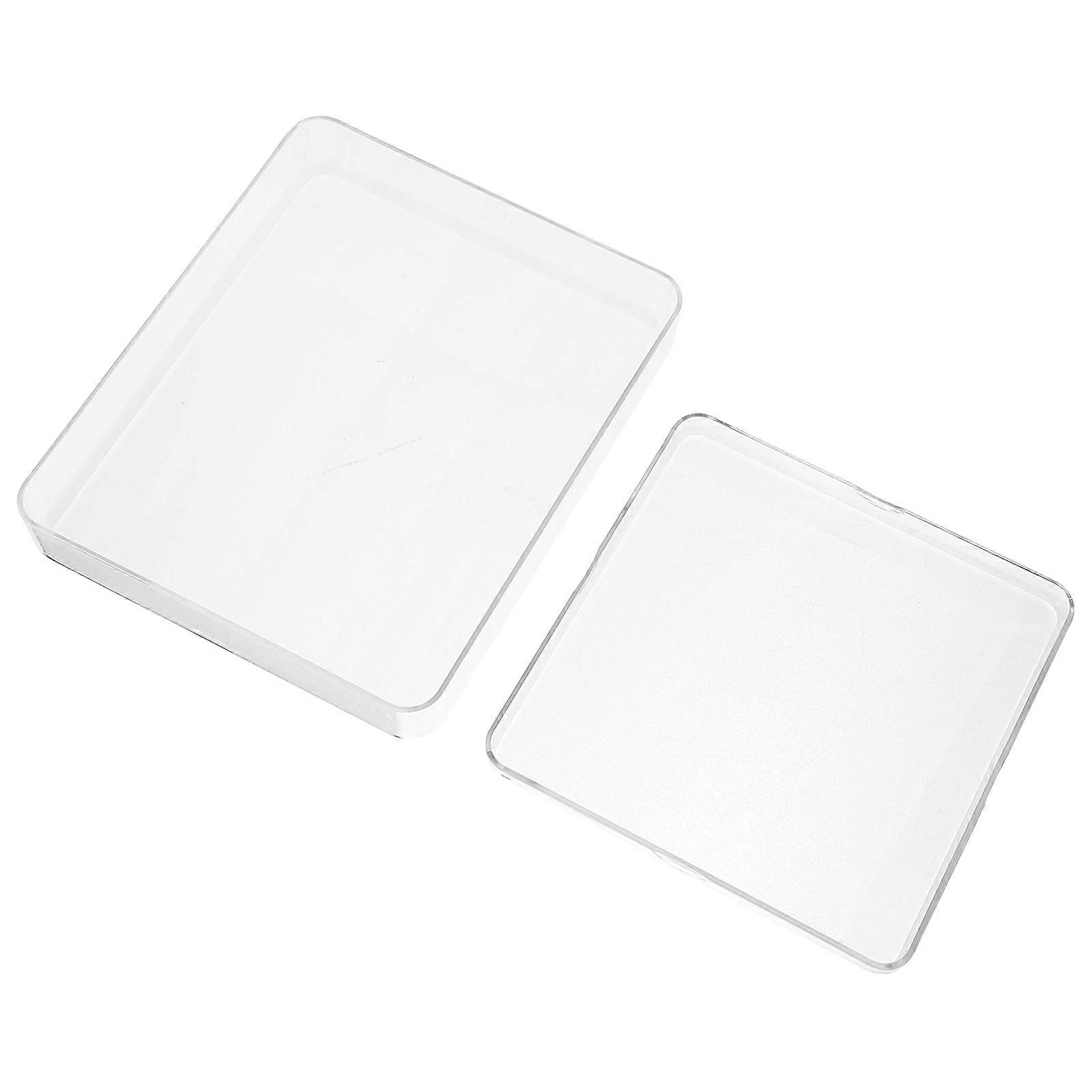 2pcs Plastic Scale Pan Electronic Scale Tray Kitchen Weighing Tool Scale Accessory