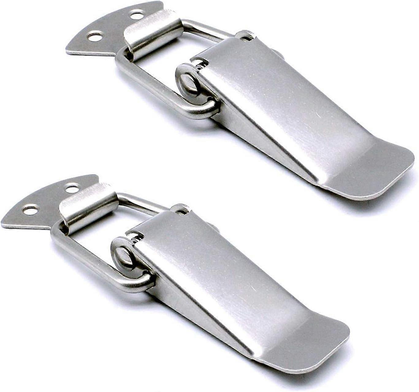 Door Hasp, Lever Latch, Spring Latch, Toggle Latch Spring Latch with Hook Stainless Steel Spring Latch for Cabinet, Box, Drawer, Cabinet, Medical Kit