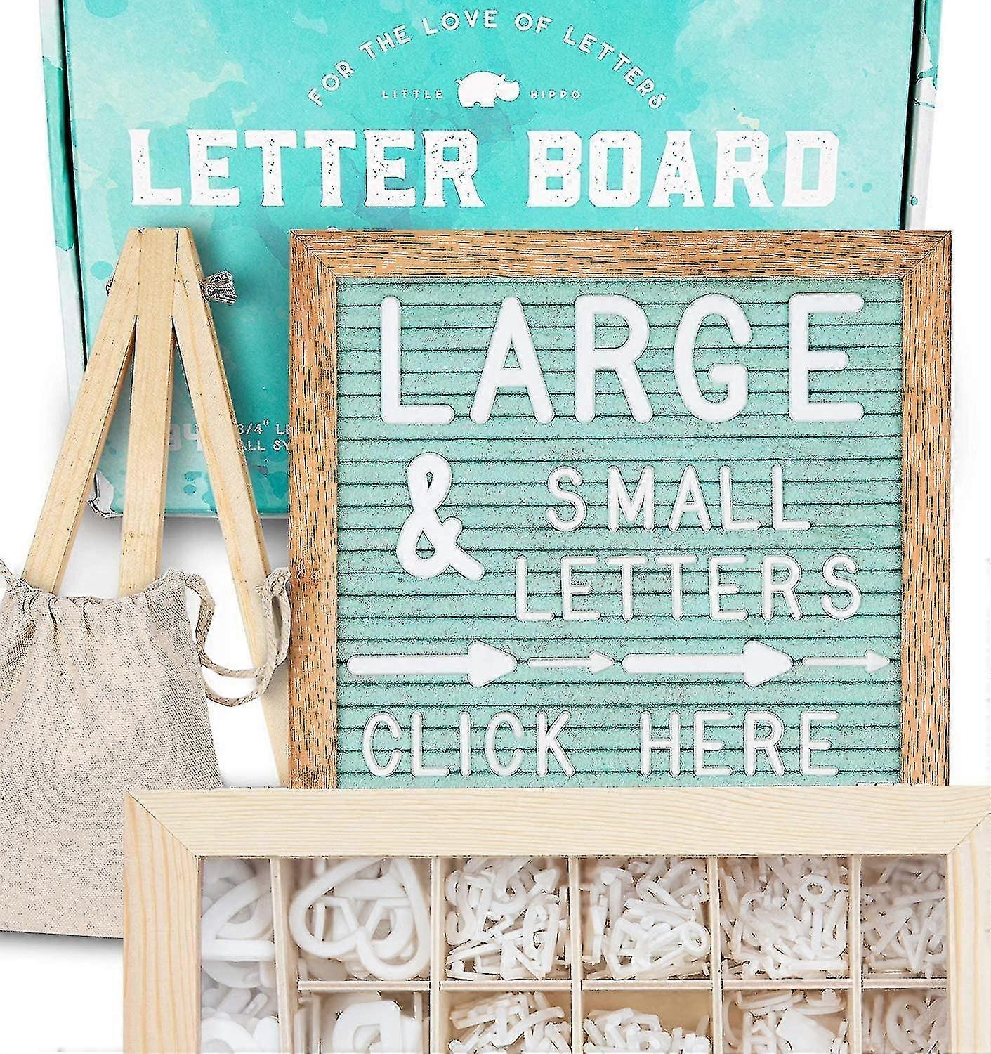 Felt Letter Board 10x10 +2sets Pre-cut Letters +stand Sorting Tray
