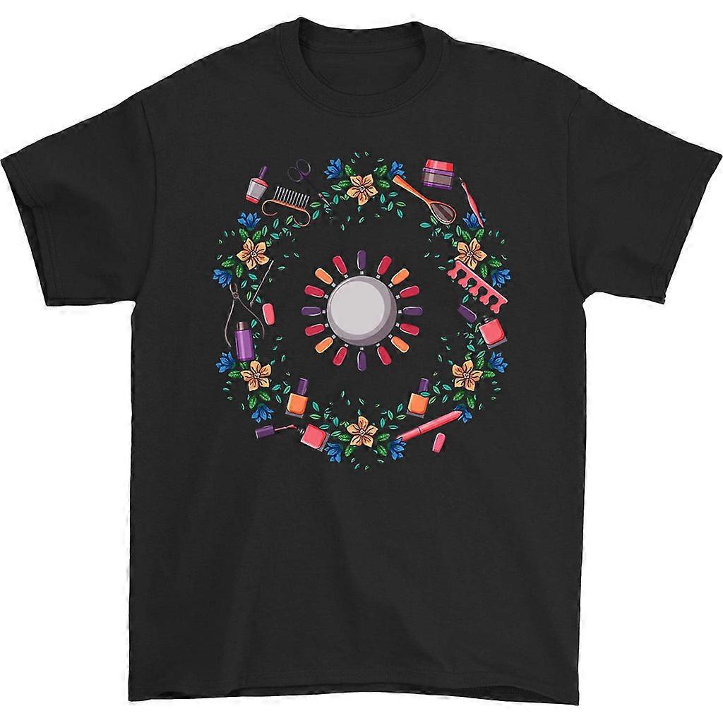 Nail Tech Tools Wreath Flowers T-skjorte