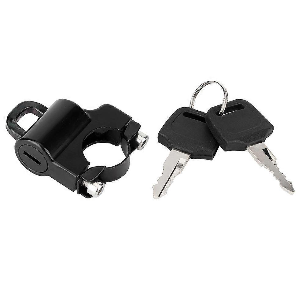 Motorcycle Helmet Security Lock with 2 Keys for 0.9in HandlebarBlack