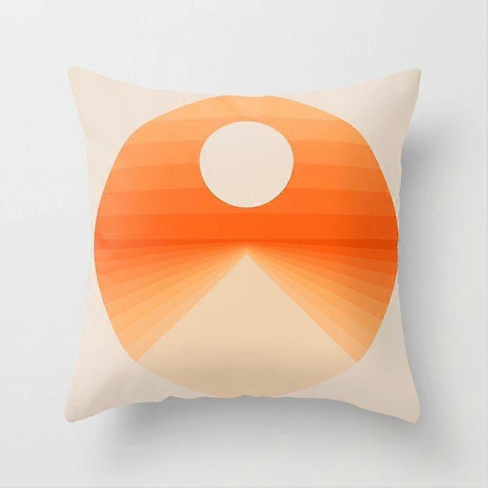 Vintage Tan Background Pillowcase Home Couch Chair Decoration Pillowcase Retro Rainbow Tunnel Pattern Pillowcase Design 1676jpjcjh