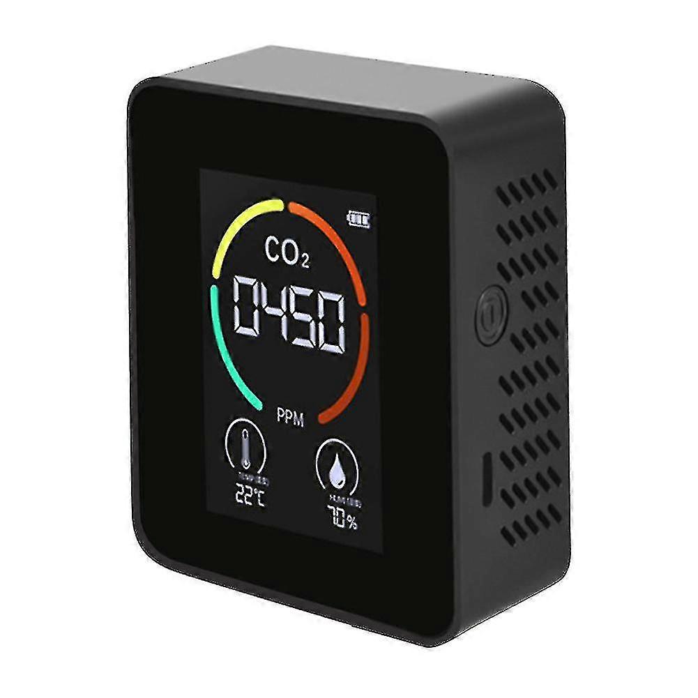 6 v 1 multifunkční detektor kvality vzduchu, monitor oxidu uhličitého a formaldehydu s velkým LCD displejem