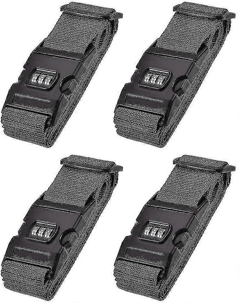Luggage Straps Suitcase Belts With Buckle, Combination Lock, 2mx5cm Adjustable Pp Travel