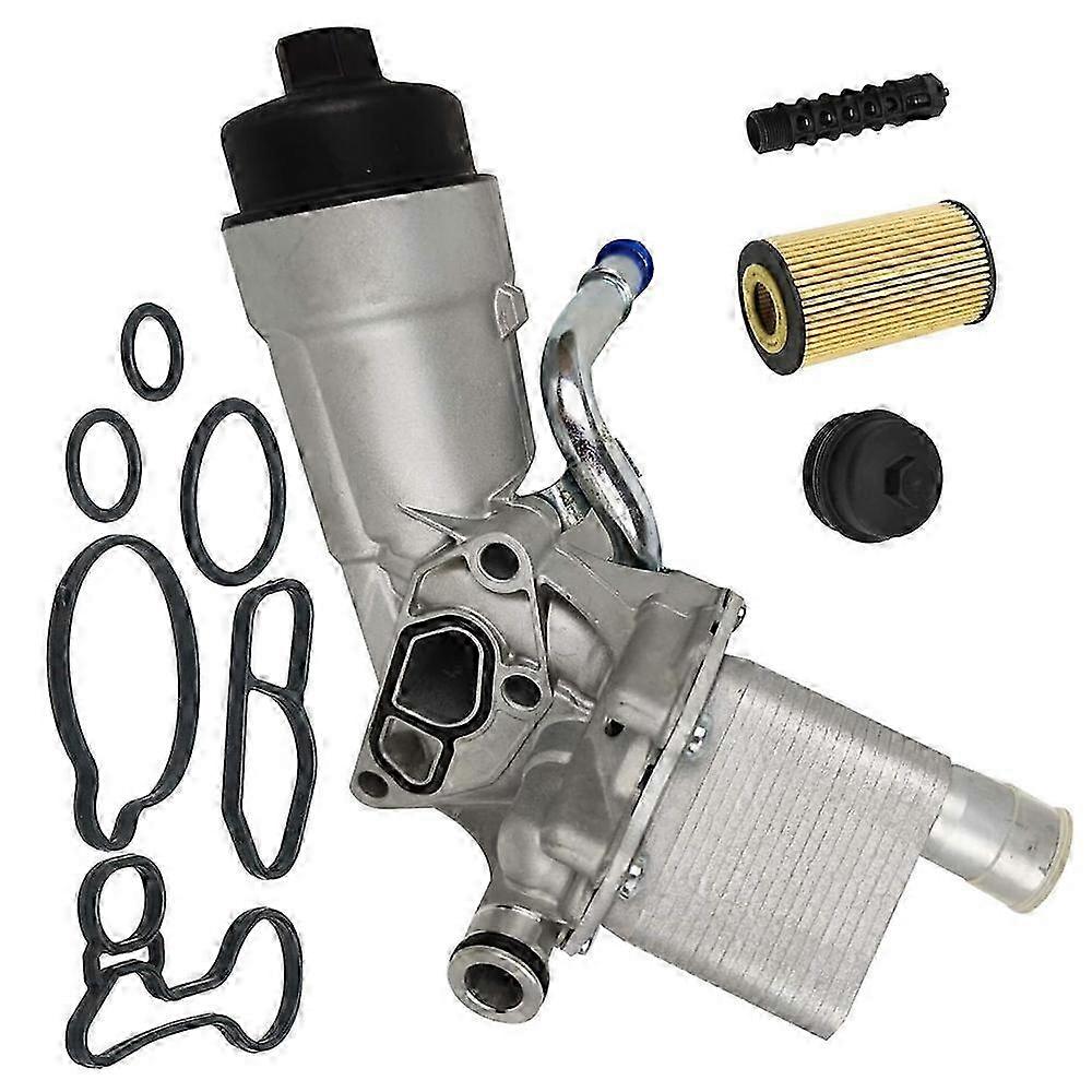 Autoparts-Accs Oil Cooler Filter Housing Assembly For Chevy Cruze, Sonic, Trax, Buick Encore 1.4L – Metal, 55566784