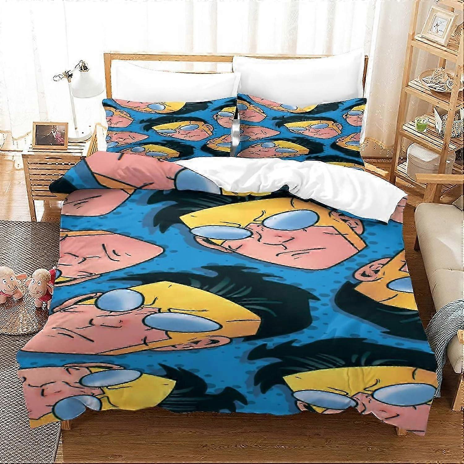 غطاء لحاف لا يقهر مارك جرايسون مجموعة مفروشات للمراهقين الكبار غطاء لحاف الأبطال الخارقين غطاء منقوش مزدوج 135 * 200 سم