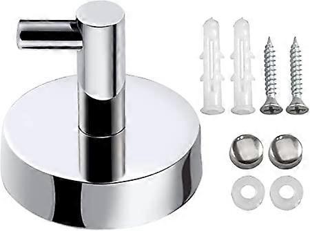 ZK-Set of 2 Hooks, Solid Stainless Steel, Bathroom Hooks, Towel Hooks, Wall Hooks, Matte Brushed.