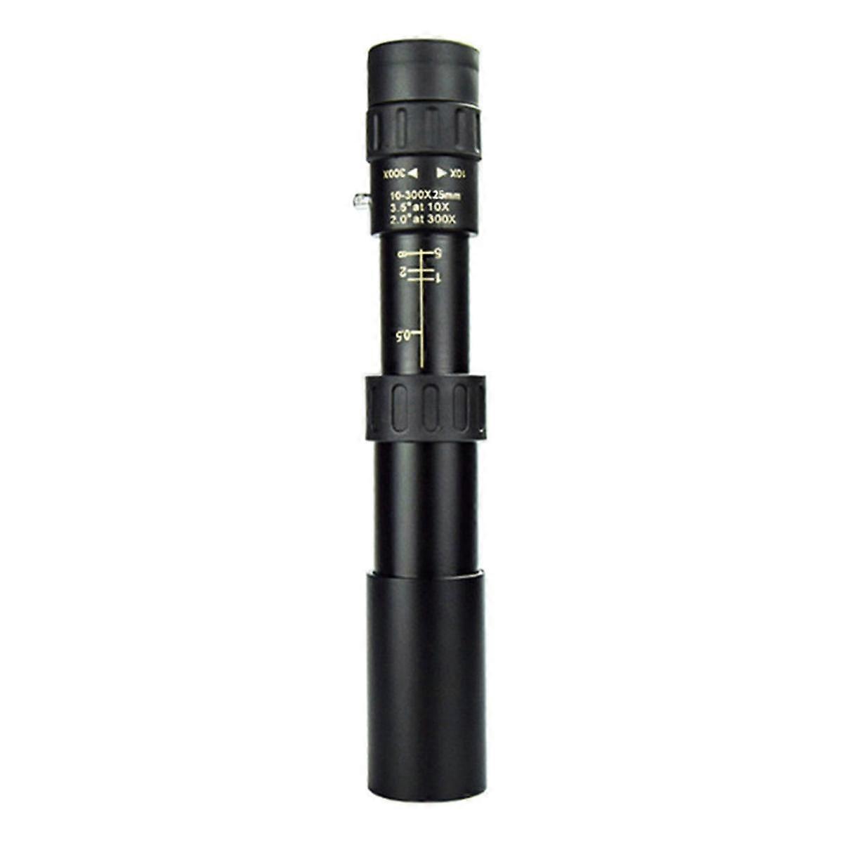 Metal 10-300X25 Zoom HD Single-Tube Telescope Long Range Portable Professional Telescope Monocular