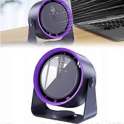Desktop Bladeless Circulation Fan Ultra-Quiet Design for Kitchen and Dormitory Use Wall Mountable with USB Touch and Digital Display