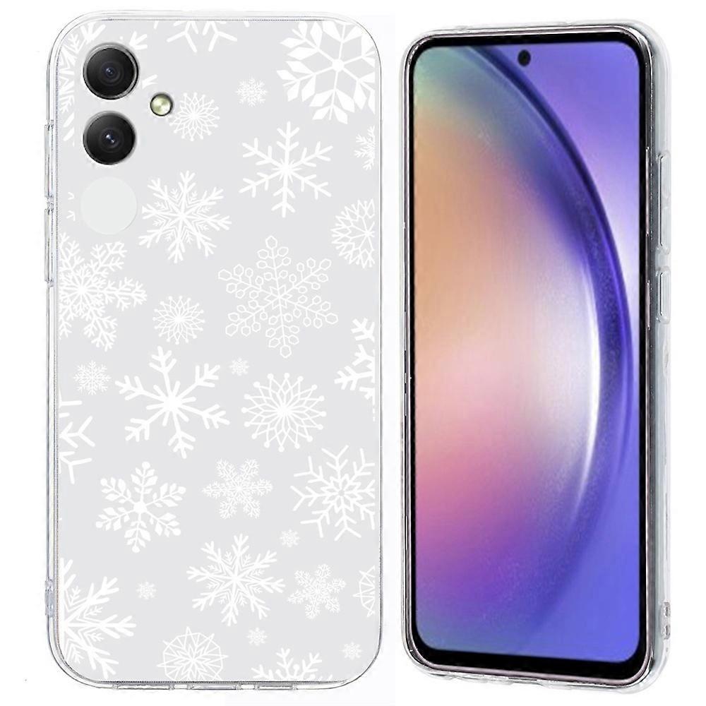 For Samsung Galaxy A06 Case Christmas Pattern Print Soft TPU Phone Protector - Snowflake