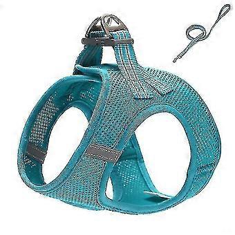 Xs 23-28cm Breathable Pet Traction Vest With Leash For Small Dogs, Medium And Large(2pcs,blue)