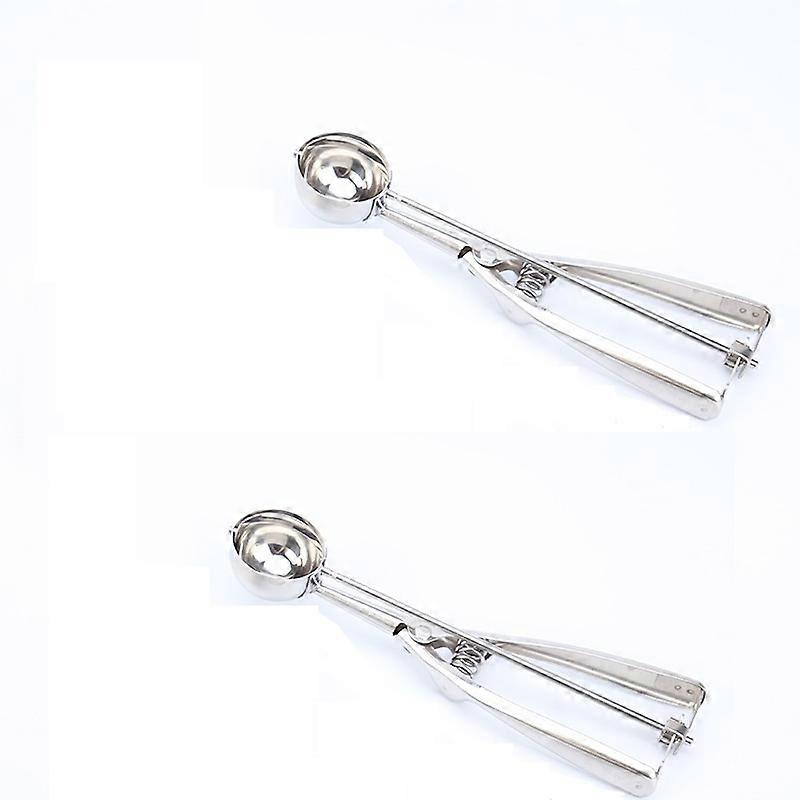 2pcs Ice Cream Scoop Stainless Steel Baking Cookie Scoop with Trigger