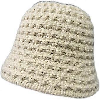 Invierno Mujeres' s Sombrero Cálido Gorro de Pescador de Cubo Tejido' s Hat Sombrero de pescador de cuenca de punto retro (1 pieza)