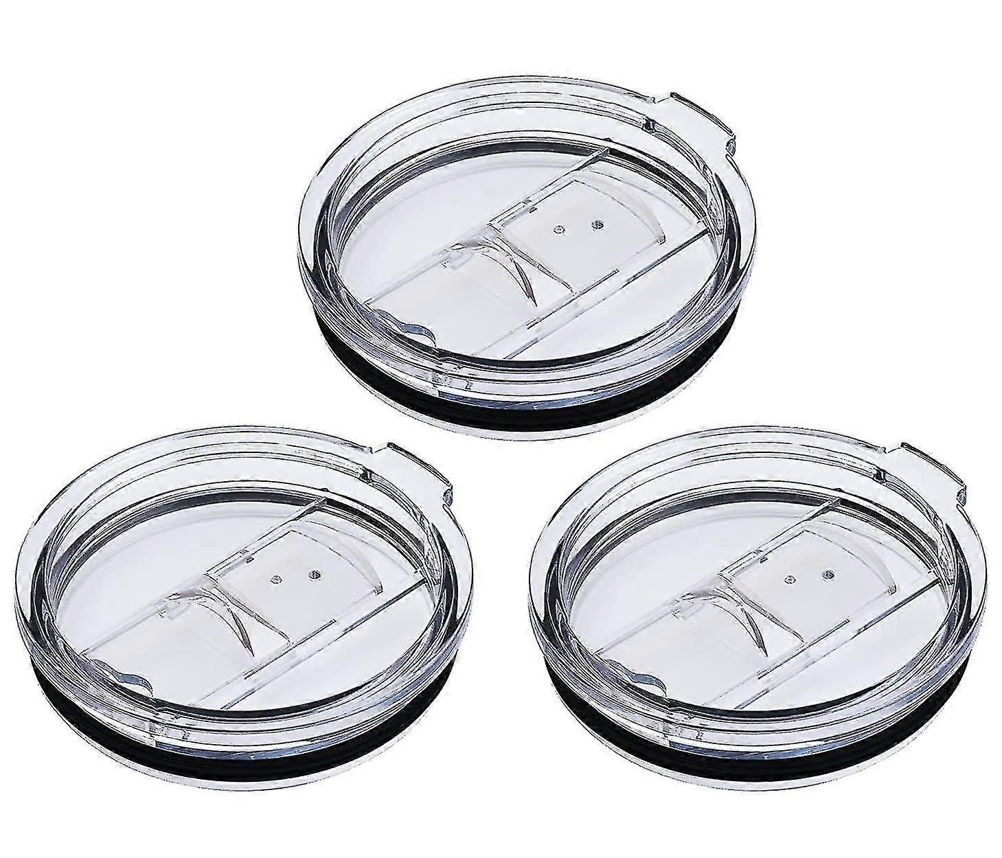 3 Pack Tumbler Lid For 30 Oz Yeti Rambler, Ozark Trails And More Travel Cup, Sliding Splash Proof And Straw Friendly