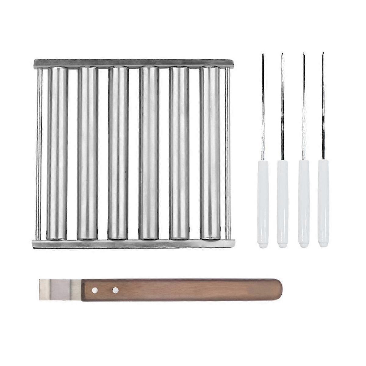 Hotdog Roller Grillers Bbq Tools Hot Dog Roller With Extra Long Wood Handle Sausage Roller Rack Acc