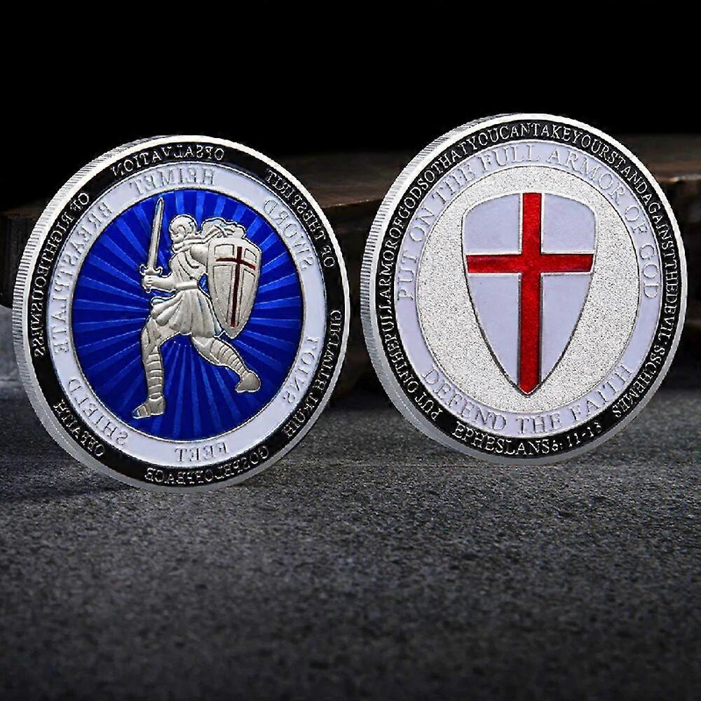 Rustning av Gud kvinnlig krigare utmaning mynt