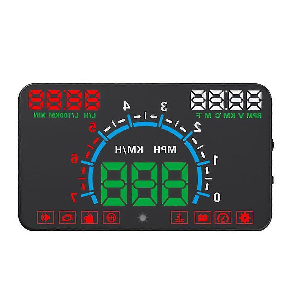 E350 Auto HUD -Up Display OBD2 Tachimetro digitale Parabrezza proiettore Allarme velocità eccessiva Temp R
