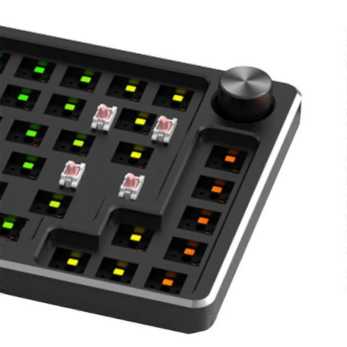 83 Teclas de Alumínio Kit de Teclado Mecânico com fio RGB Hot Swap Custom Metal Multifunction Gaming Keybo