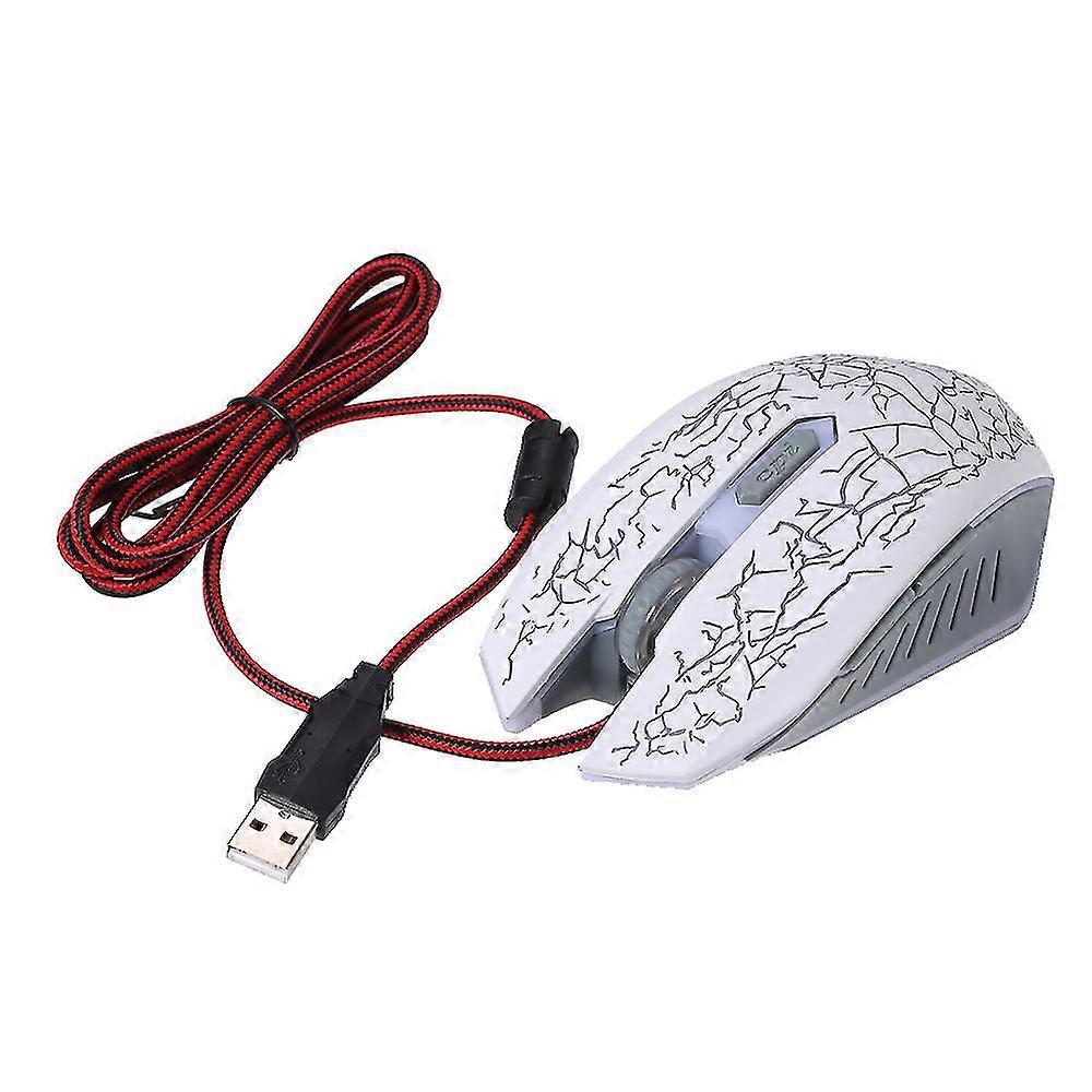 Gaming Mouse Wired Rgb Ergonomic Game Mouse Usb Computer Mice Pc Laptop Gaming Mousewhite