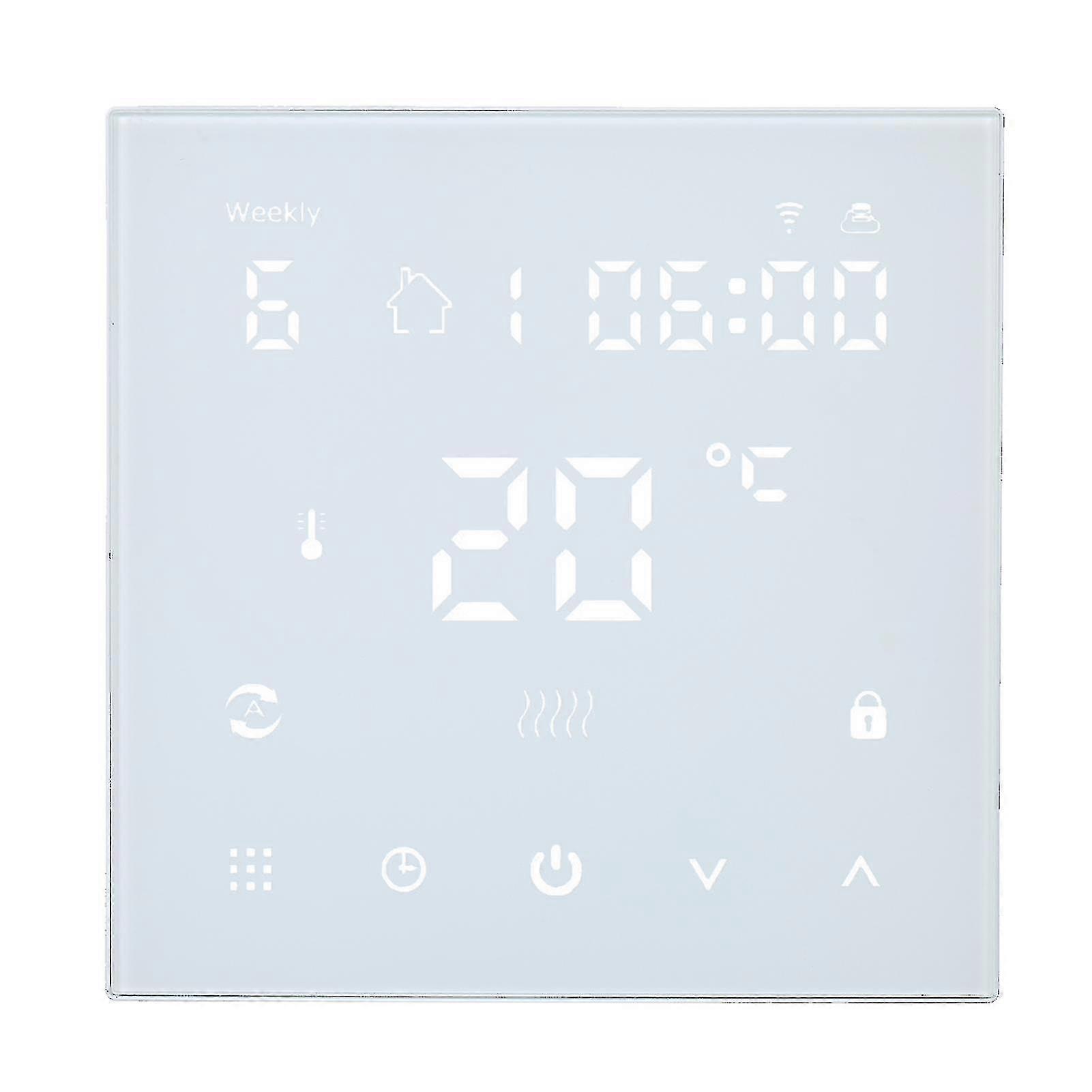 Wi-fi Smart Digital Thermostat Temperature Controller App Control Lcd Display Touch-control Panel Programmable Timer 16a For Electric Heating--