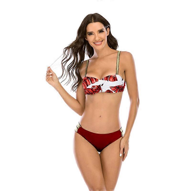 MIMIGO Bikini taille basse Criss Cross Bikini Ensemble Femme