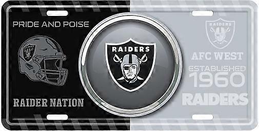 Las Vegas Raiders NFL Bullseye License Plate