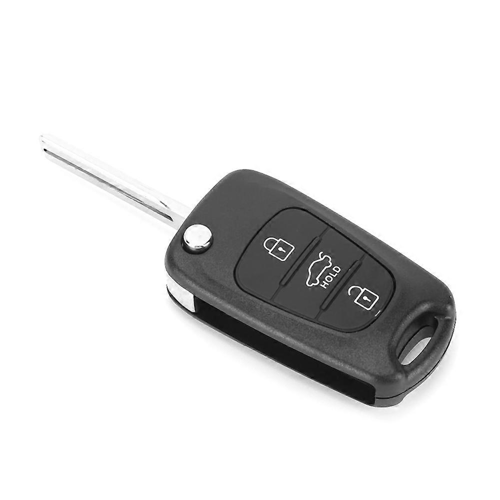 Car flip key shell 3-button black KIA Rondo is suitable for