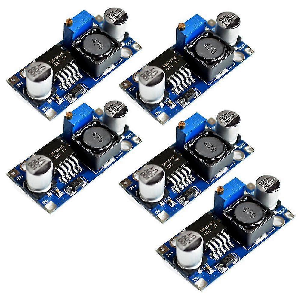 5pcs Re Dc-dc 3a Buck Converter Adjustable Step-down Power Supply Module Lm2596s