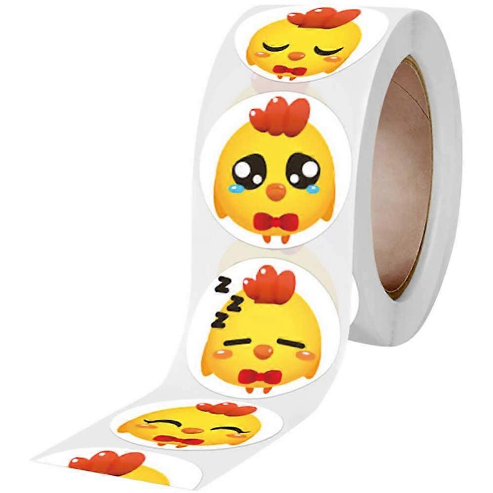 One Roll of Packaging Labels Stickers Chick Print Self Adhesive
