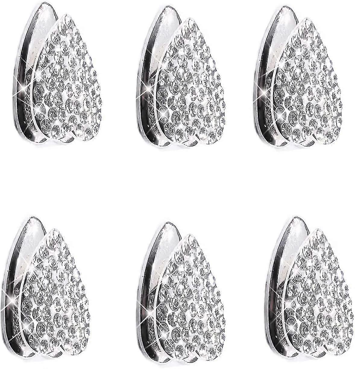 Car Mini Hook Dashboard Rhinestone Hook Universal Car Storage Hook 6pcs - ya01
