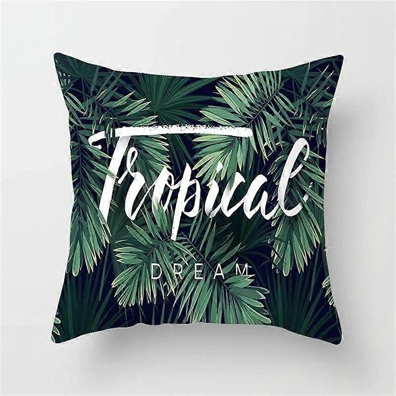 Tropical Summer Beach Style Coconut Tree Print Pattern Sofa Cushion Cover Pillowcase Home Party Car