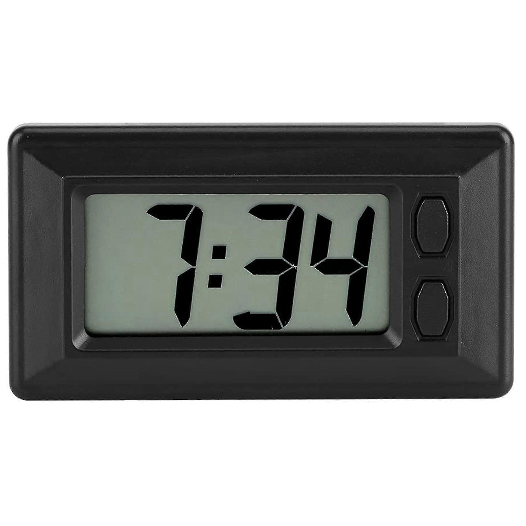 Portable Clock LCD Digital Table Car Dashboard Desk Electronic Clock Date Time Calendar Display Das
