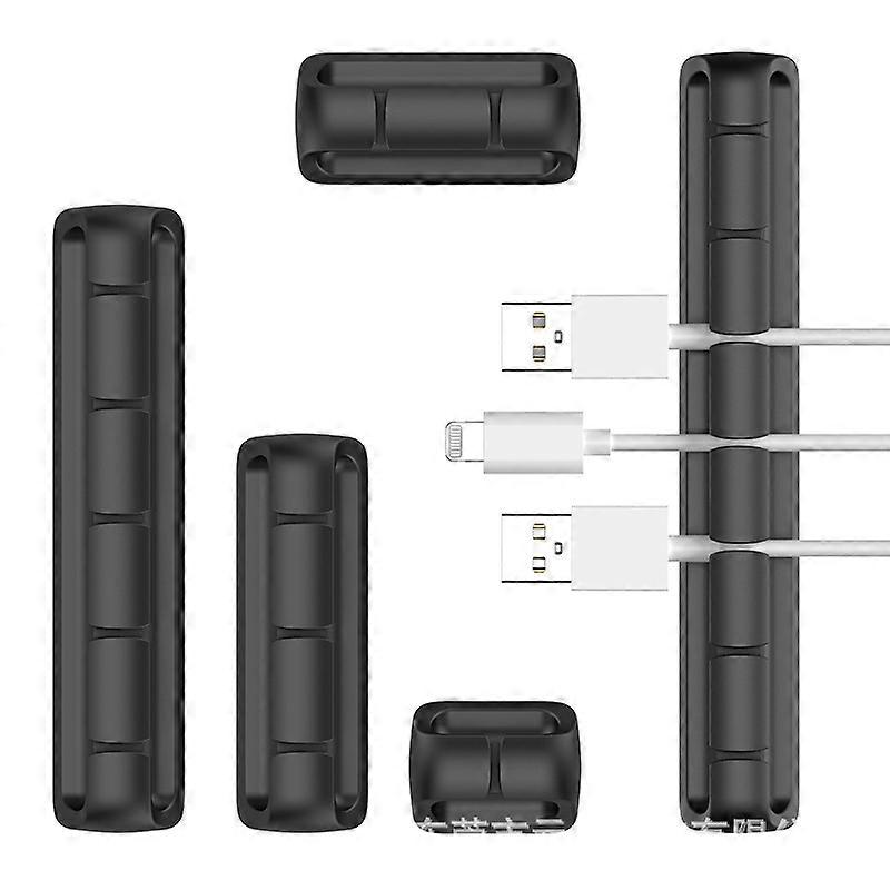 5 Pcs Cable Clip, Desktop Cable Management, Desktop Cable Tidy, Cable Organizerblack