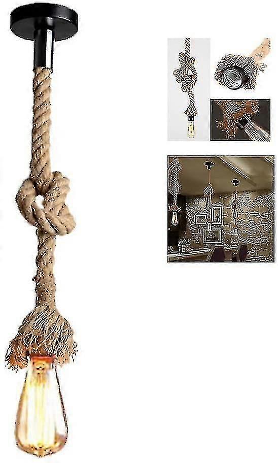 Hemp Rope Chandelier,e27 (type: A, 1m) [energy Class A+]