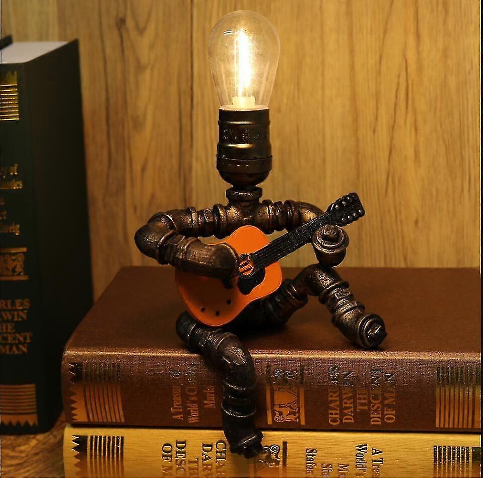 Creative Iron Robot Table Lamp Retro Robot Steampunk Style Table Lamp