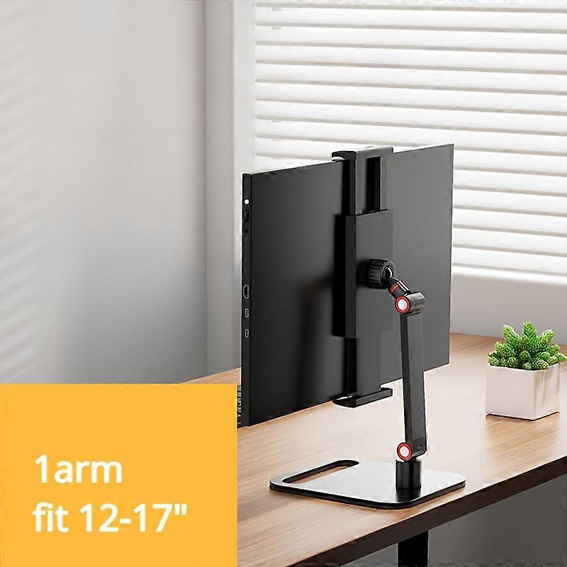 Portable Monitor Desk Holder Metal Stand 12-17 Inch Universal Expandable Display Base Vesa Mount External Vertical Screen Expansion