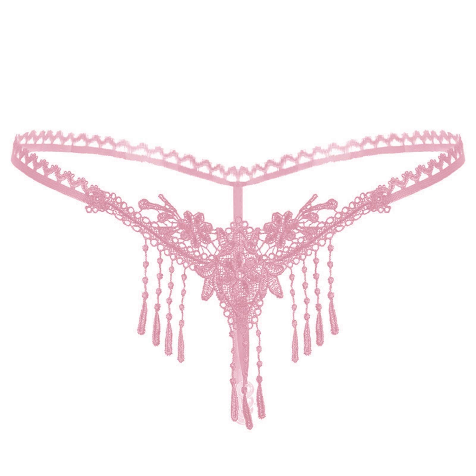 Femei Chiloți din dantelă See-through talie înaltă chiloți Open Crotch Lenjerie intimă