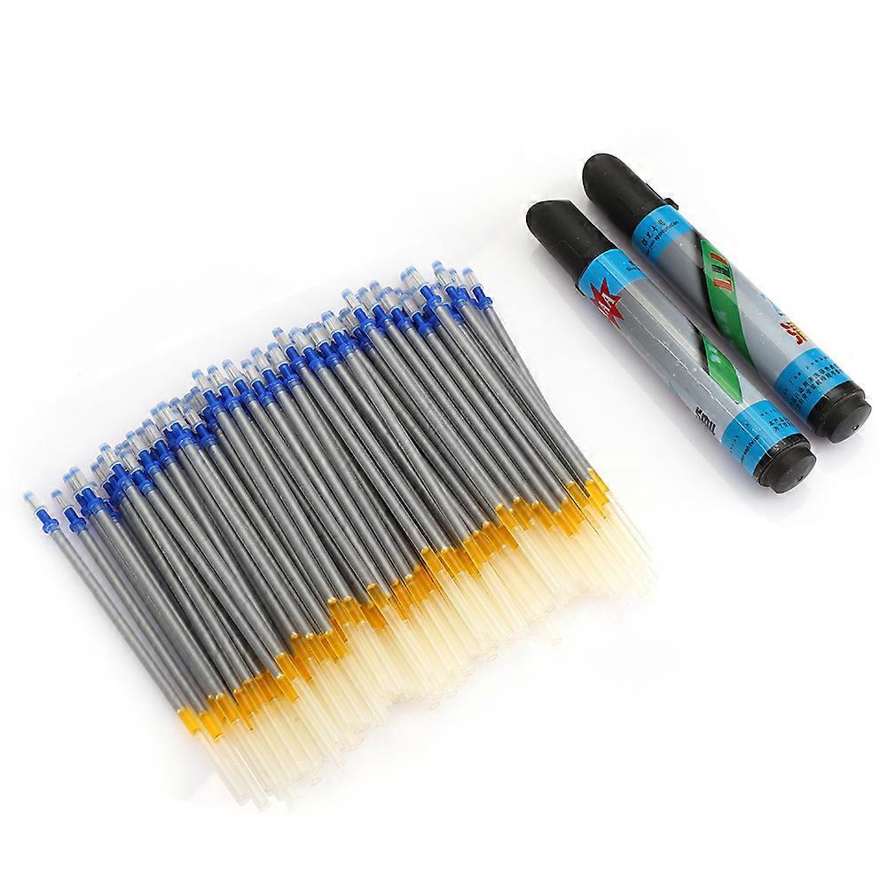 2Pcs Water Erasable Pen 100Pcs Mercury Refill Leather Craft Cleaning Patchwork Marking Tool