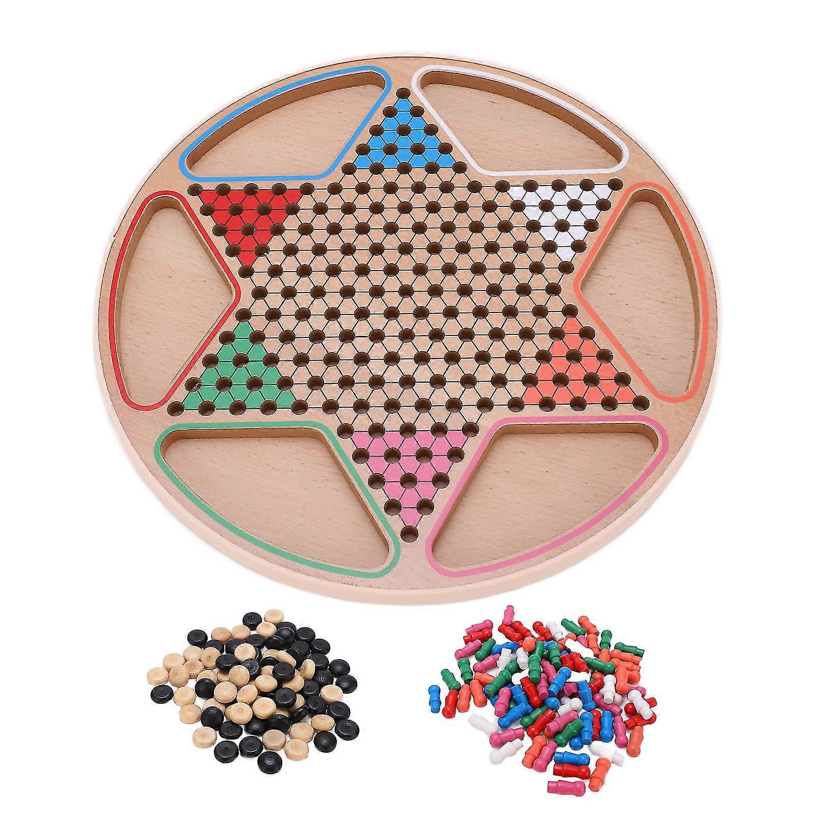 Educational Chess Toys for Childs - Sturdy, Safe, Non-Toxic, Durable - 2 in 1 Chinese Checkers