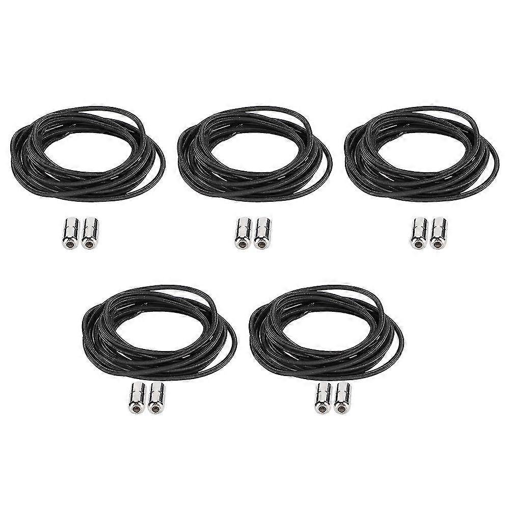 No Tie Elastic Shoelaces - 5 Pairs for Kids and Adults, Metal Laces for Sneakers