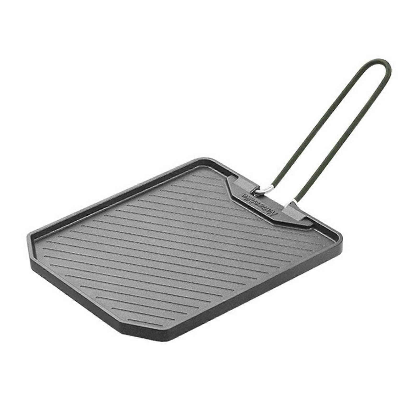 Outdoor Barbecue Square Grill Pan Non-stick Non Toxic Grill Pan for Camping and Home Use
