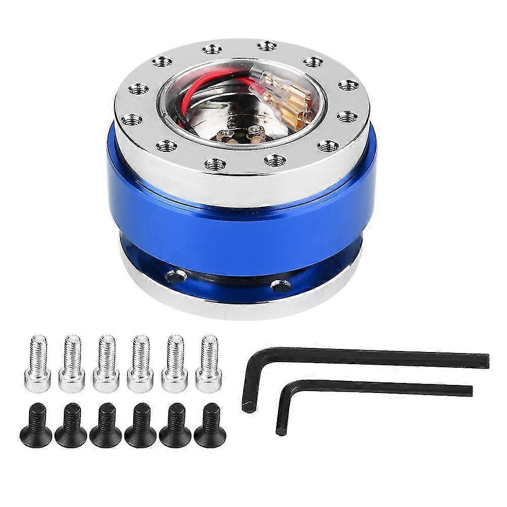 Blue Car Steering Wheel Hub Quick Release Adapter Kit with Screws