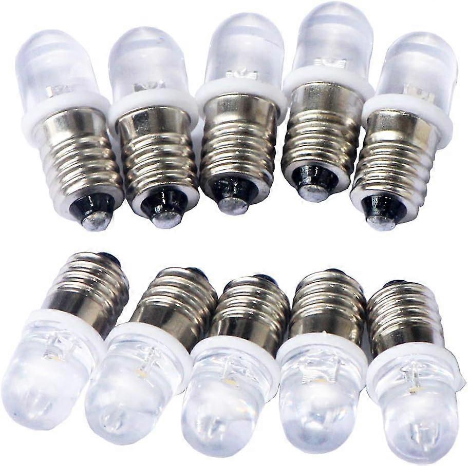 10pcs E10 12V λαμπτήρες λαμπτήρων των οδηγήσεων σημείων θερμό λευκό